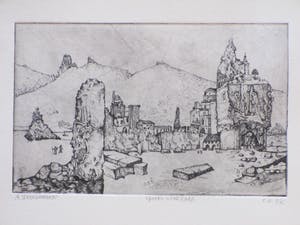 Ab Steenvoorden - Spaans landschap - Ets kopen? Bied vanaf 1!