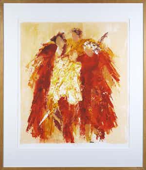 Wil Willemsen - Zeefdruk, The Family - Ingelijst verkocht voor € 50!