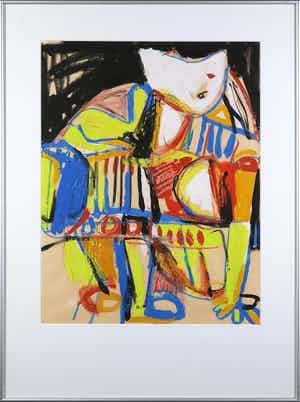 Alexander Theo van Ravenswaaij - Gouache, Distant drum - Ingelijst verkocht voor € 60!