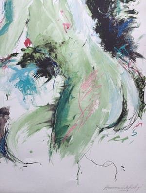 Annemarie de Groot - Subtiel naakt | Kleuren zeefdruk - Groot formaat kopen? Bied vanaf 35!