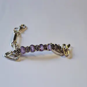 Nieuw zilveren armband gezet met 5 grote facetgeslepen Amethist en 6 kleine kopen? Bied vanaf 85!