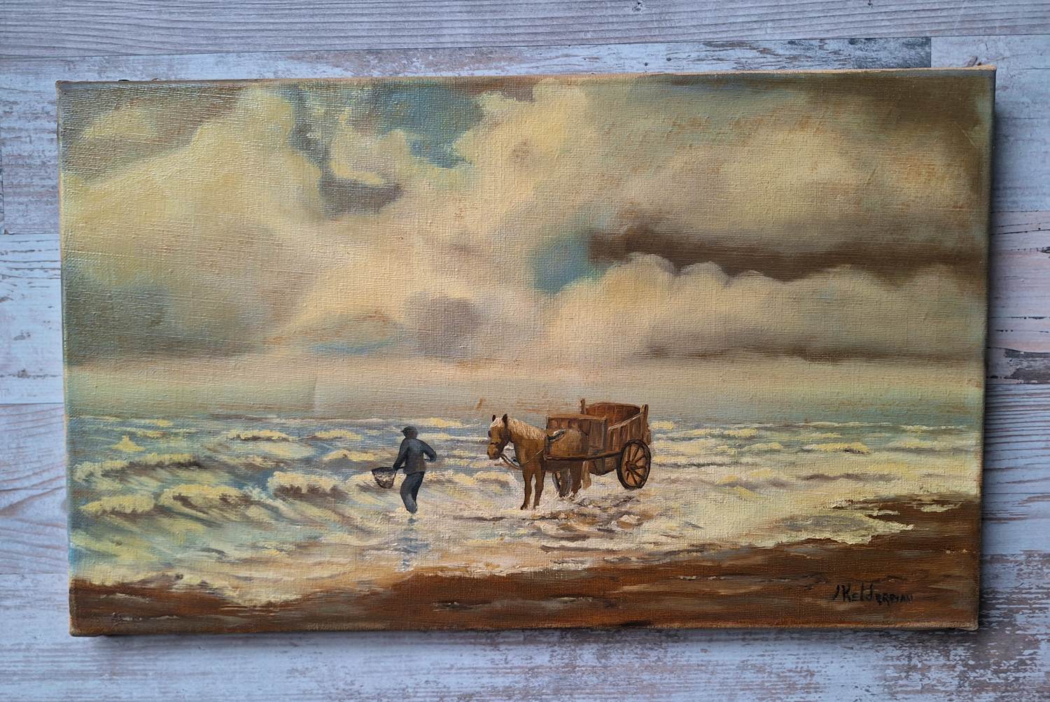 Jan Kelderman - Garnalenvissen in ruwe zee kopen? Bied vanaf 30!