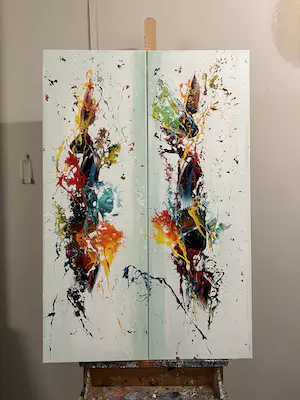 Gena - Abstract Twee Luik kopen? Bied vanaf 299!