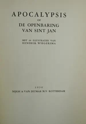 Hendrik Wiegersma - Apocalypsis of De openbaring van Sint Jan kopen? Bied vanaf 20!