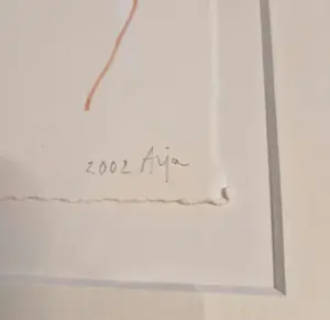 Arja van den Berg - portret van model - potlood+rood - hand gesigneerd 2002 kopen? Bied vanaf 20!