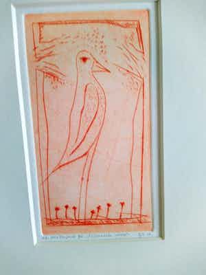 Ko Oosterkerk - Peinzende vogel verkocht voor € 75!