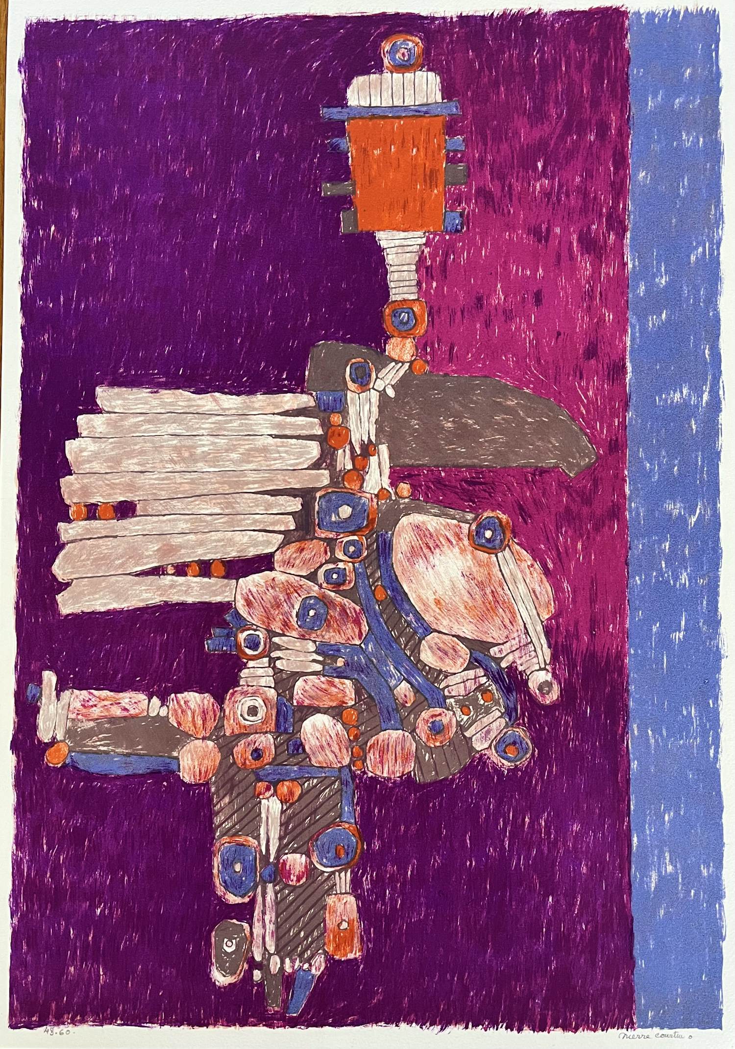 Pierre Courtin - Originele lithografie - Gesigneerd - 48/60 kopen? Bied vanaf 125!