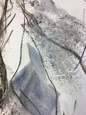 Eugenie Dammer - Abstract zonder titel / 1985 / Tekening (gemengde techniek) kopen? Bied vanaf 100!