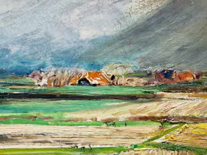 Marius Richters - Fraai omstreeks 1930 geschilderd olieverf "naderende zomerstorm" gesigneerd kopen? Bied vanaf 437!