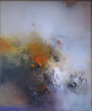 Gabriele Mierzwa - Olieverf op doek, Abstracte compositie - Ingelijst (Groot) kopen? Bied vanaf 100!
