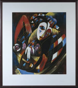 Niet of onleesbaar gesigneerd - Acryl op doek, Zonder titel - Ingelijst kopen? Bied vanaf 1!