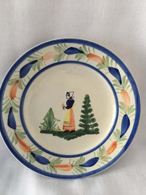 Henriot Quimper - Frans aardewerk bordjes kopen? Bied vanaf 30!