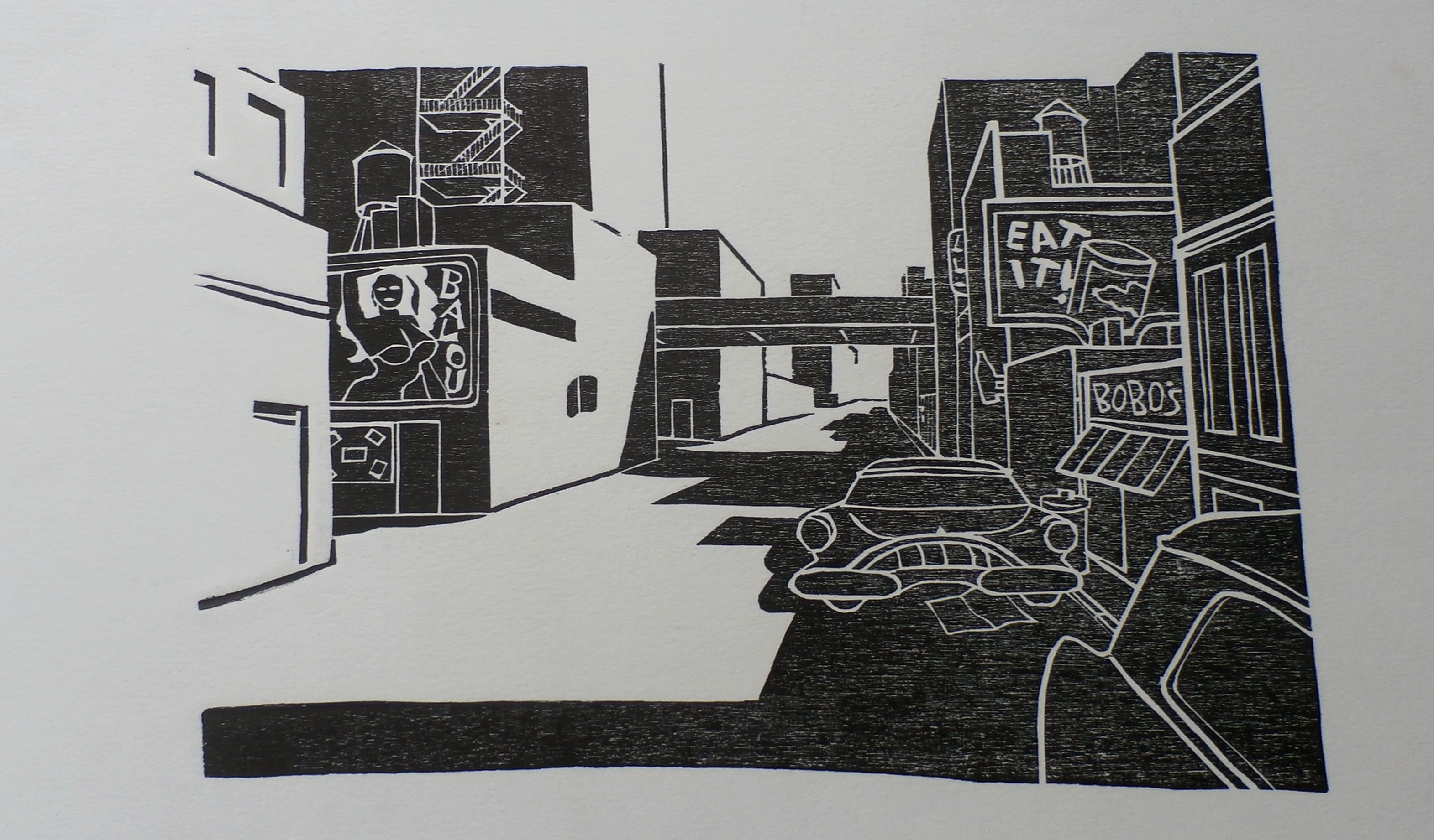 Bob Rosier - linosnede - 1974 kopen? Bied vanaf 15!