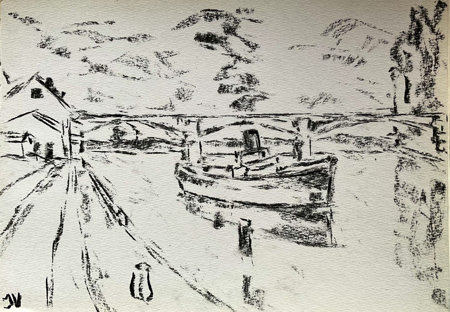 Jan Willem Versteeg - The Seine at Poissy kopen? Bied vanaf 1!