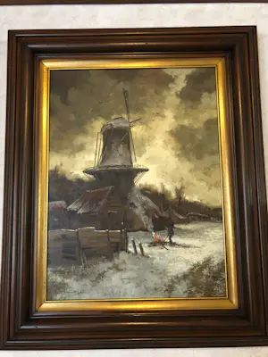 Jos van Dijk - Topstuk Jos van Dijk (1913-2000) – Monumentaal Hollands Winterlandschap kaufen? Bieten Sie von 200!