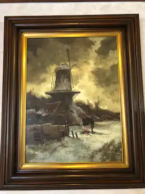 Buy Jos van Dijk - Topstuk Jos van Dijk (1913-2000) – Monumentaal Hollands Winterlandschap? Bid from 200!