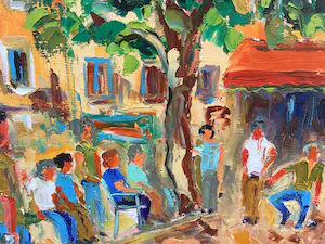 Niet of onleesbaar gesigneerd - Boules sur la place. kopen? Bied vanaf 1!