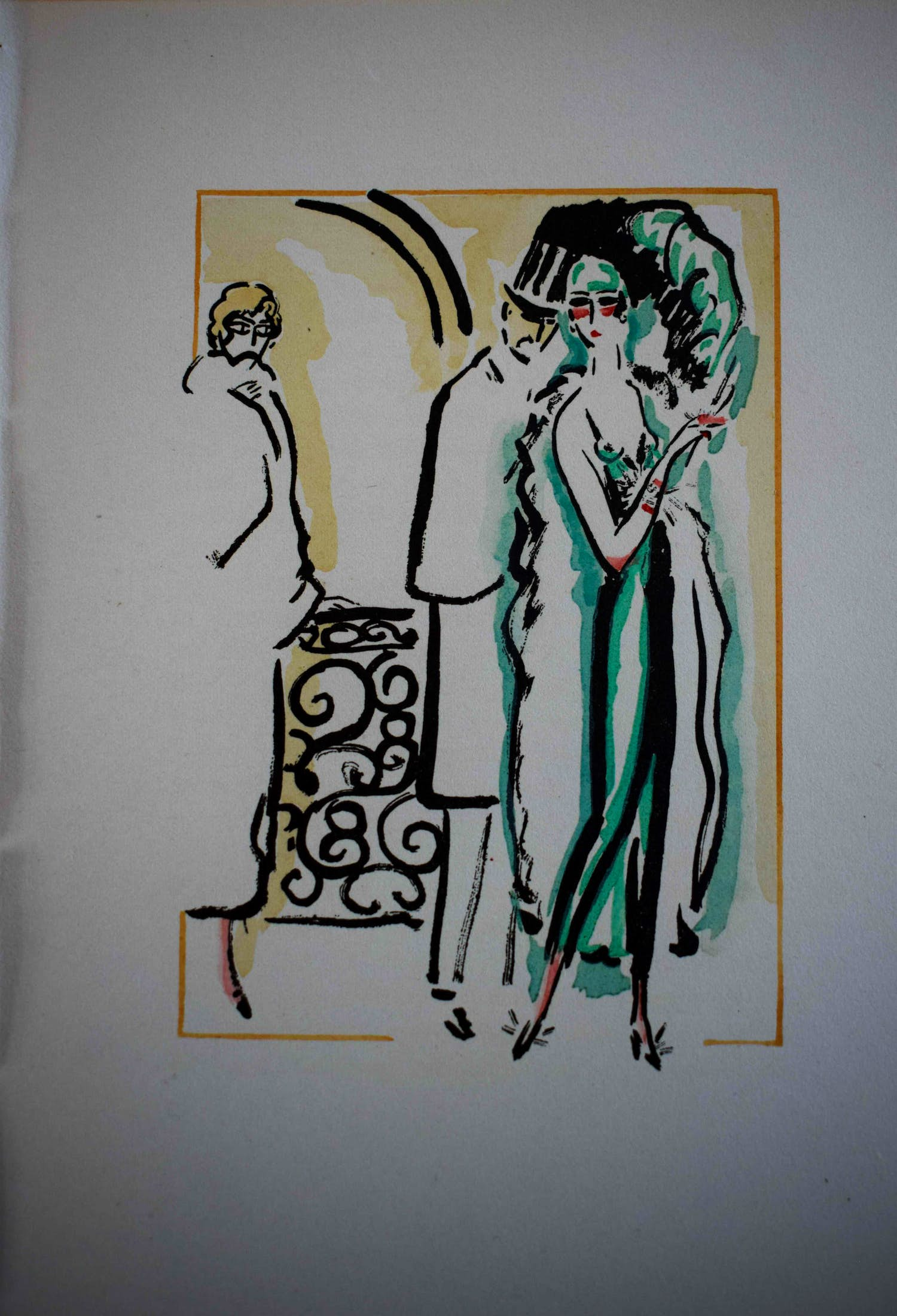 Buy Kees van Dongen - Pochoir - Haar jas aannemen? Bid from 300!