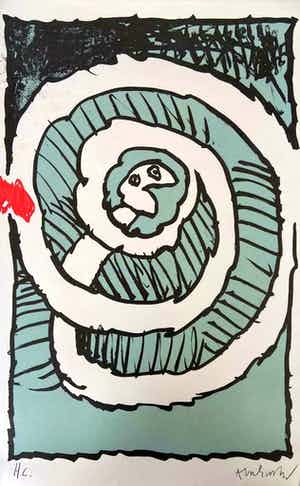 Pierre Alechinsky - kleurenlitho, h/c exemplaar verkocht voor € 495!