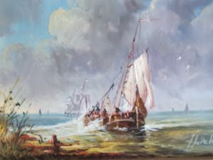 Niet of onleesbaar gesigneerd - Zeilschepen op zee kopen? Bied vanaf 1!