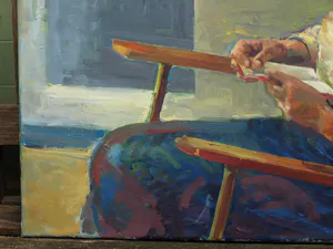 Niet of onleesbaar gesigneerd - Olieverf op doek , Leesvrouw , Lezende vrouw kopen? Bied vanaf 1!