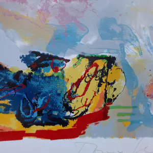 Ton van Kesteren - zeefdruk - abstracte compositie - ontspiegeld ingelijst - 22364 kopen? Bied vanaf 55!