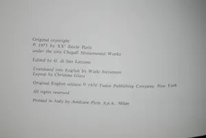 Marc Chagall - dubbelbladige kleurenlitho in prachtige monografie kopen? Bied vanaf 100!