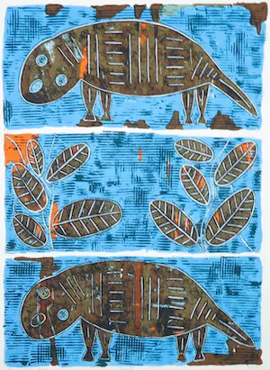 Ans van Dijk - E22098 Zeefdruk, Beast - Ingelijst kopen? Bied vanaf 20!