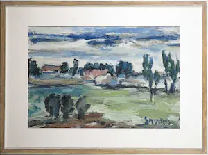 AcheterAntoon Snijders - Olieverf op doek, Blauwende lucht - Ingelijst? Enchérissez de 100!