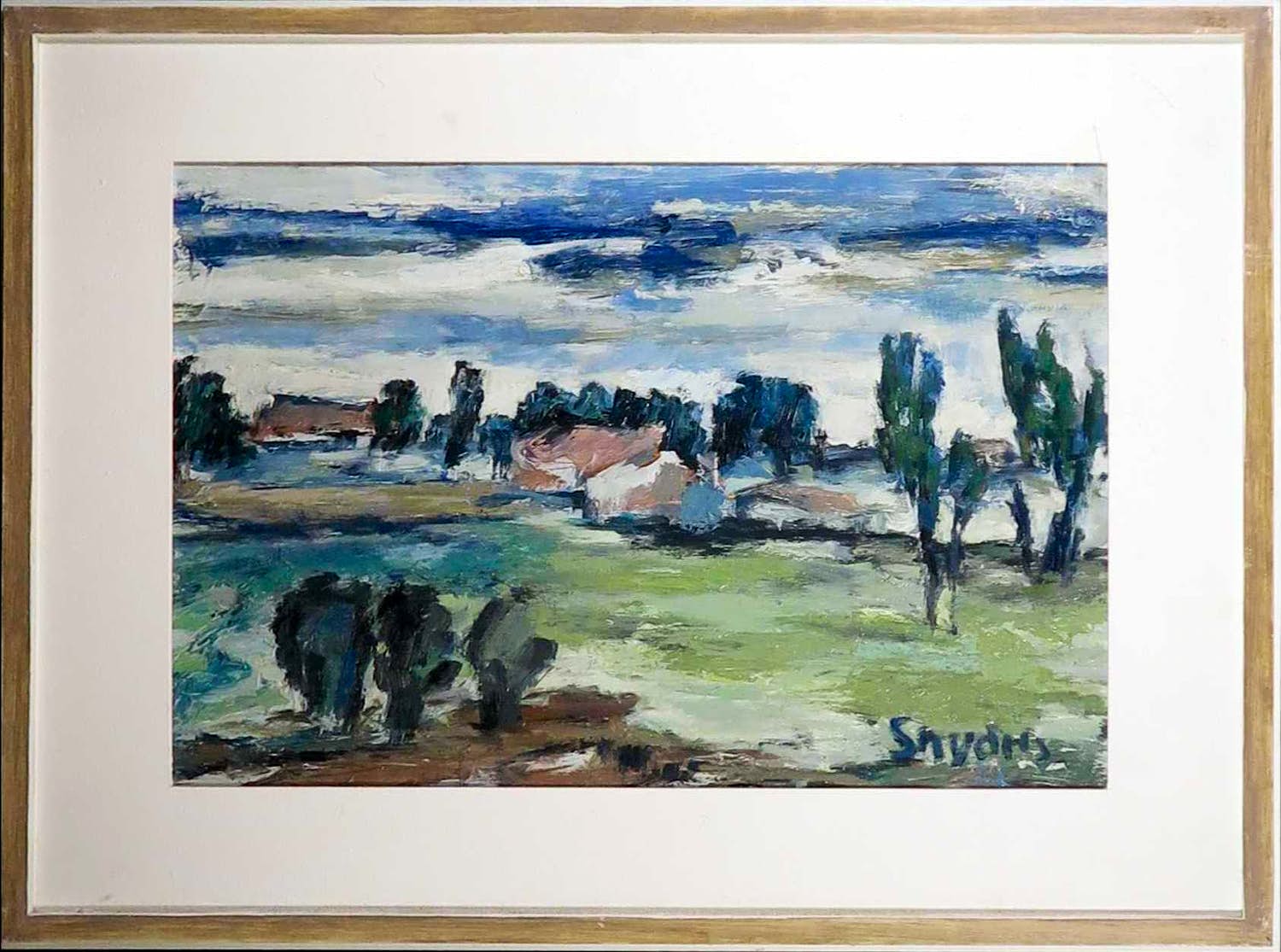 Antoon Snijders - Olieverf op doek, Blauwende lucht - Ingelijst kopen? Bied vanaf 100!