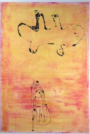 Dodog Soeseno - Gemengde druktechniek met acrylverf, Zonder titel - Ingelijst (Groot) kopen? Bied vanaf 1!