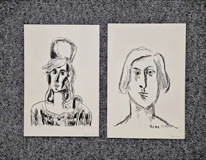 AcheterMax Reneman - Twee monochrome jaren 60 Litho's "dames portretten" potloodgesigneerd? Enchérissez de 31!