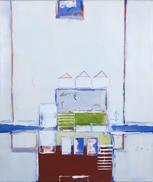 Ron van der Werf - Gemengde techniek op doek, Zonder titel - Ingelijst kopen? Bied vanaf 100!