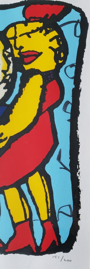 Herman Brood - Love You - zeefdruk - gesingeerd - 200 ex - ingelijst kopen? Bied vanaf 1!