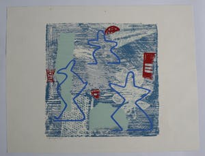 Niet of onleesbaar gesigneerd - abstracte voorstelling - gesigneerd - nummer 5/10 kopen? Bied vanaf 1!