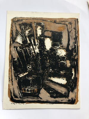 Wim Motz - Handdruk 1961 D5 kopen? Bied vanaf 50!