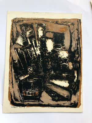 Wim Motz - Handdruk 1961 D5 verkocht voor € 50!