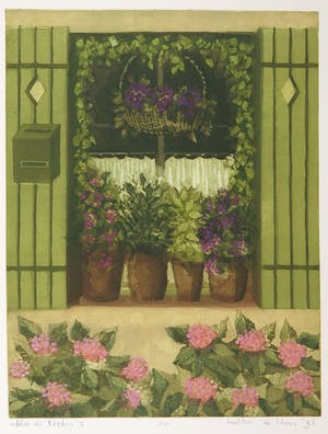 Laetitia de Haas - Lot van vier kleurenetsen, Zuid-Frankrijk kopen? Bied vanaf 40!