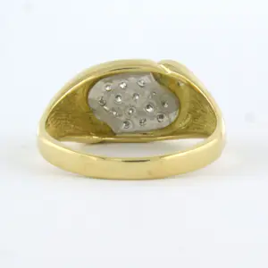 18k bicolor gouden ring bezet met single cut geslepen diamant tot. 0,14ct kopen? Bied vanaf 500!