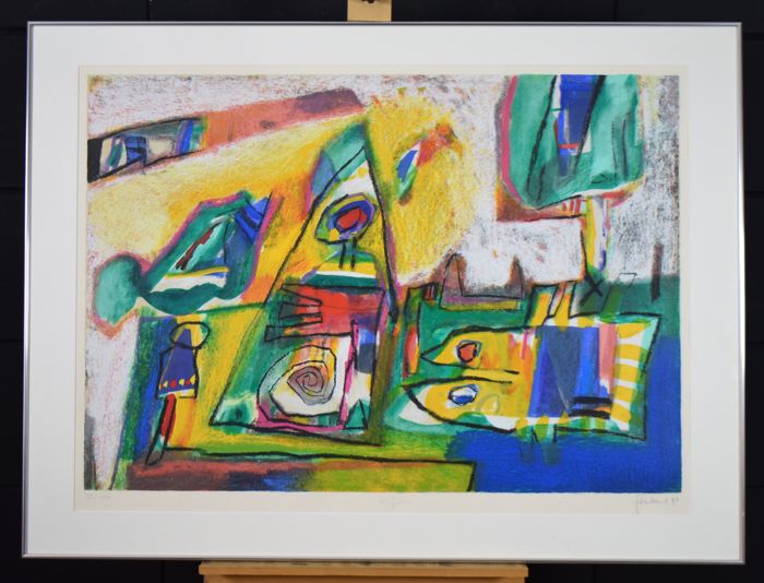 Geert Vrijdag - Gr Kleurenzeefdruk TIGRIS Hand gesigneerd. verkocht voor € 90!