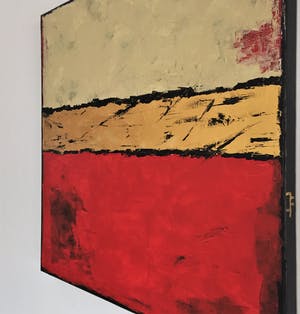 John Foppen - Red + Gold in Symphony........ # K 02. XL. Groot kopen? Bied vanaf 169!