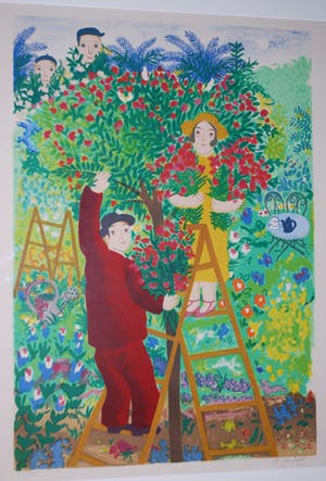 Lennart Jirlow - Cueillir des fleurs [Bloemen plukken] - litho kopen? Bied vanaf 75!