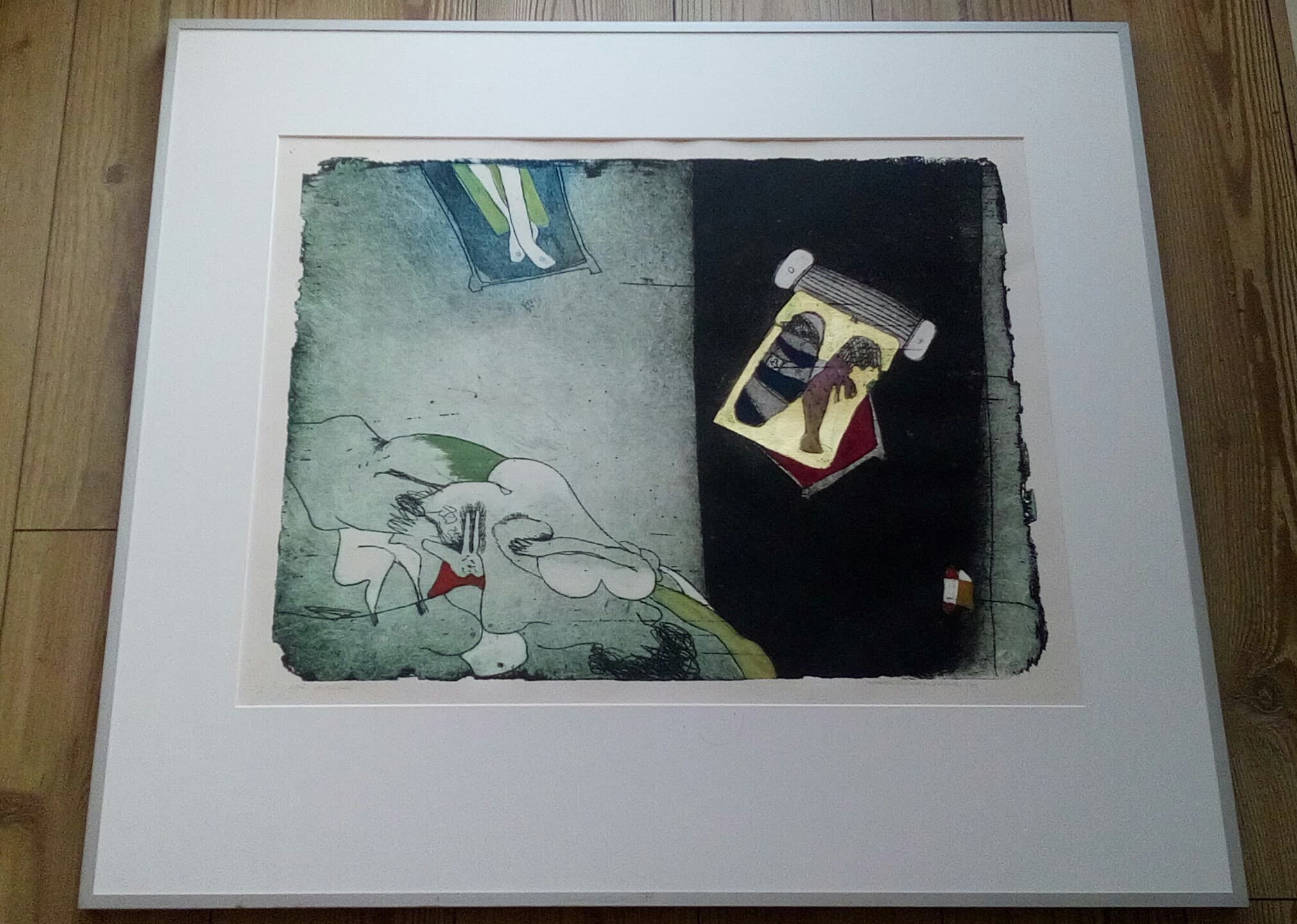 Michel van Overbeeke - Darkness - ingekleurde ets met bladgoud kopen? Bied vanaf 65!