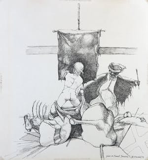 Stanislaw Masiak - Pentekening, Fantasievoorstelling kopen? Bied vanaf 1!
