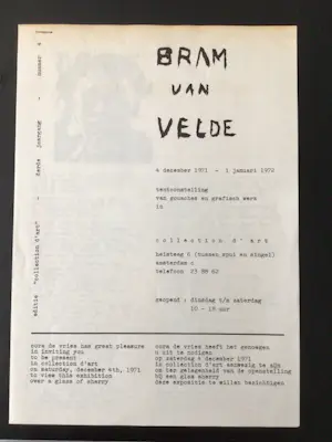 Bram van Velde - Gal. Collection d'Art - Amsterdam - 1971 t/m 2004 - Zeer goed - 12 Items kopen? Bied vanaf 60!