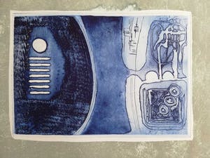 Jan Montyn - ABSTRACTIE / KLEURETS / 50x65cm / SIG / 1970 kopen? Bied vanaf 75!