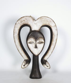 Kwele - Houten initiatiemasker met gestileerde hoorns kopen? Bied vanaf 50!