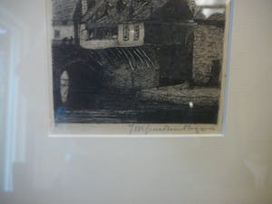 Johannes Graadt van Roggen - ets Porte du Pont te Moret-sur-Loing kopen? Bied vanaf 65!