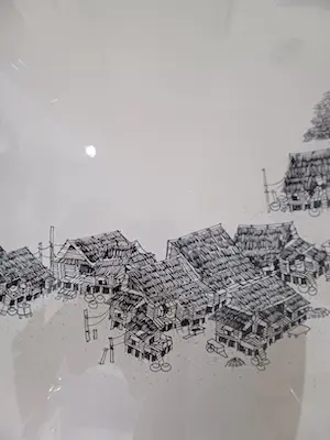 Niet of onleesbaar gesigneerd - Dorpje in Azië. kopen? Bied vanaf 1!