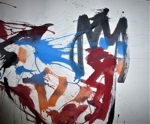 Anton Heyboer - De oer vogel kleurijke krachtige sierlijke schildering . kopen? Bied vanaf 350!